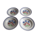 4 hollow plates in opaque porcelain from Gien model Orleans diam 22.5 cm