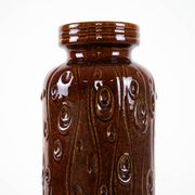 Brown ceramic vase, German design, 1960s, made in West Germany