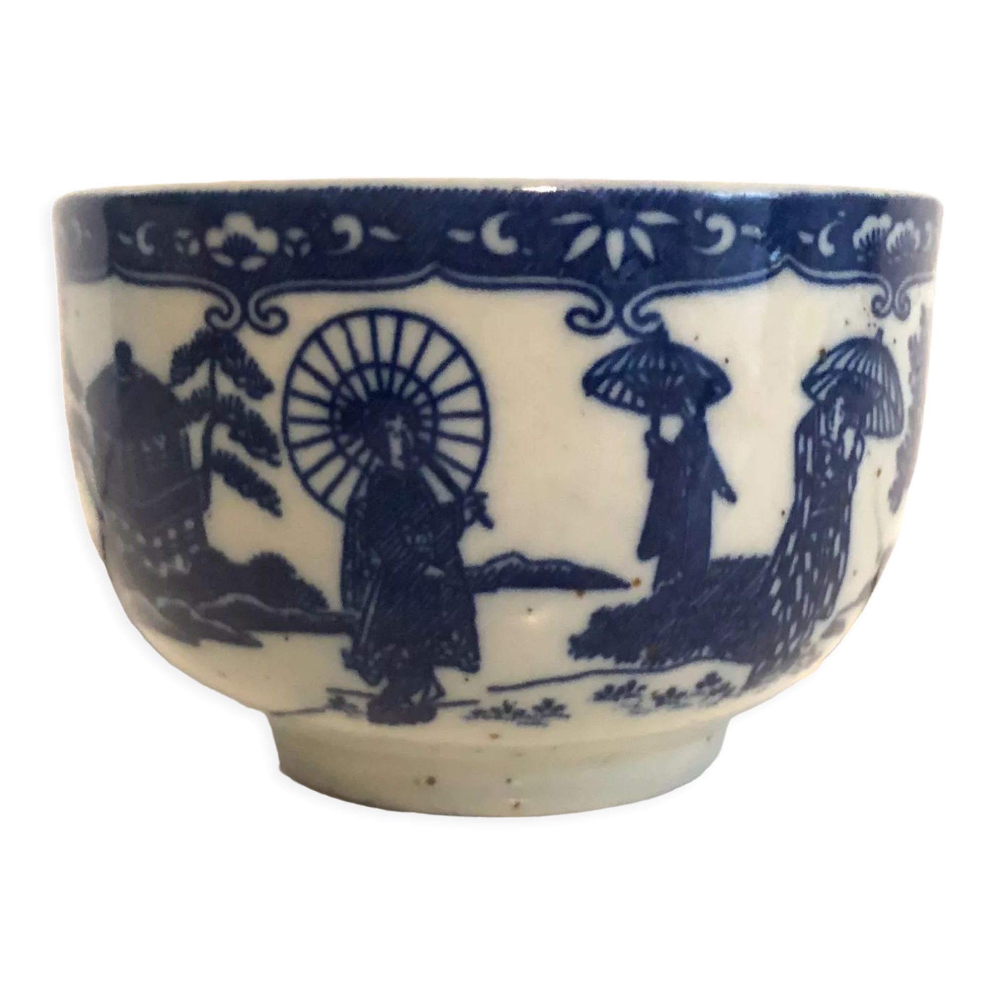 Japanese blue and white ceramic cup