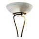 Vintage Italian floor lamp from 1983 in gilded brass and opaline glass – halogen