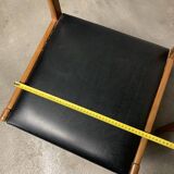 Set of four vintage chairs with retro design skai seats