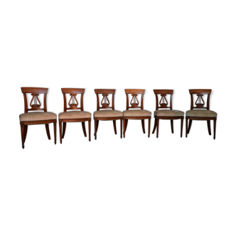 Set of 6 chairs mahogany