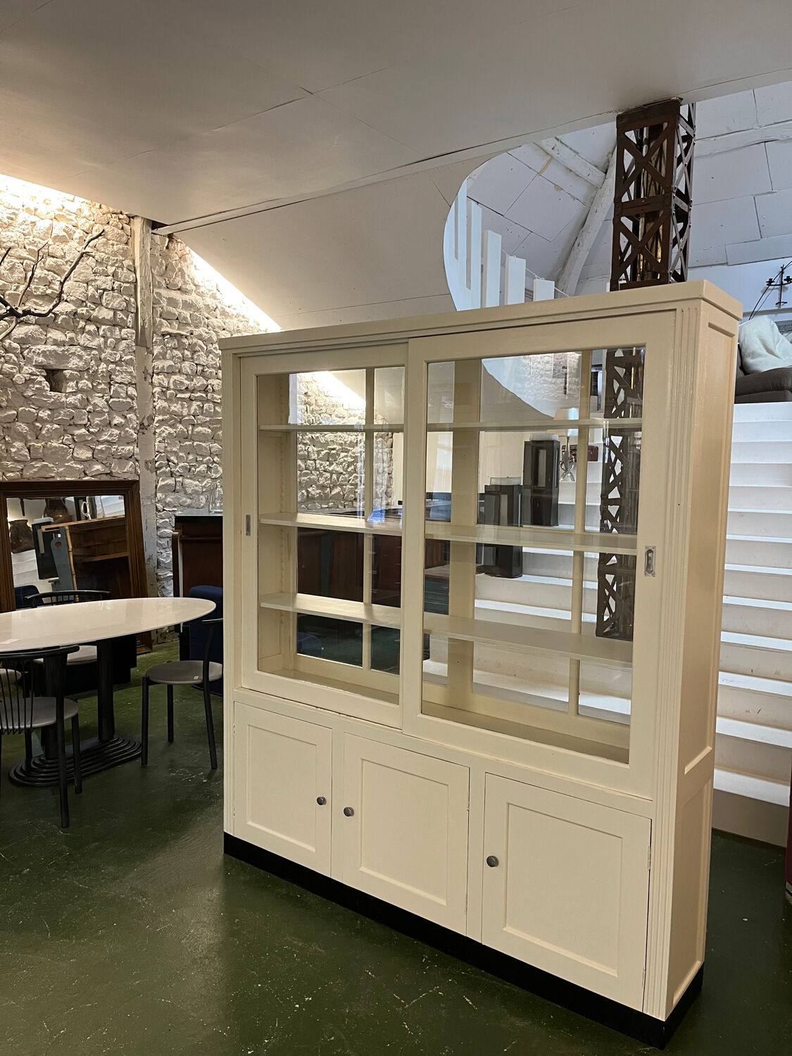 1950s Workshop Display Cabinet
