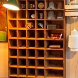Wooden workshop locker, in fir, 1960s-70s.