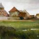 Oil on canvas signed Paysage de Beauce