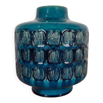 Vase en céramique turquoise, 1970