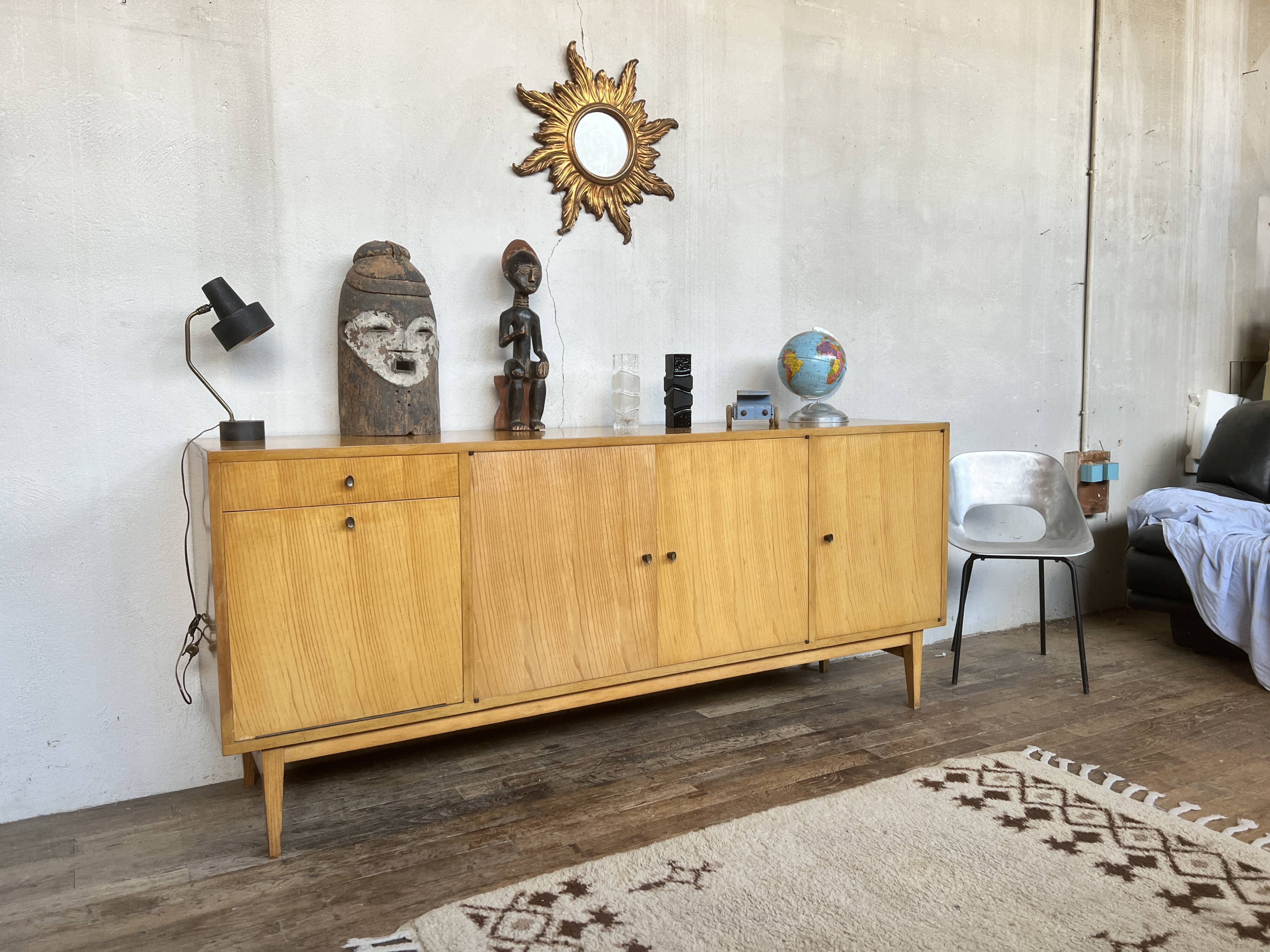 Enfilade en érable 1950 Vintage
