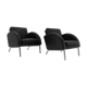 1970s  Pair Of Leather Armchairs ,Czechoslovakia