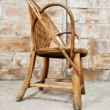 Children's armchair in chestnut basketry