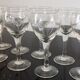 set of 9 glasses of white wine / port "balloon" with crystal foot 40s-50s