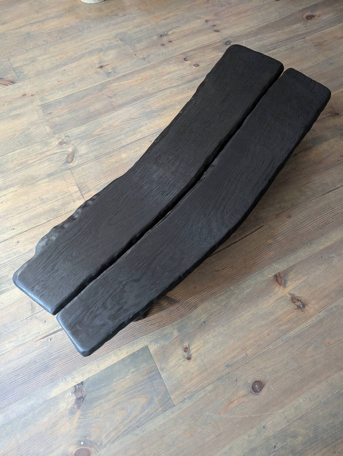 Burnt oak coffee table