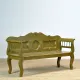 Antique pine bench, 1900s