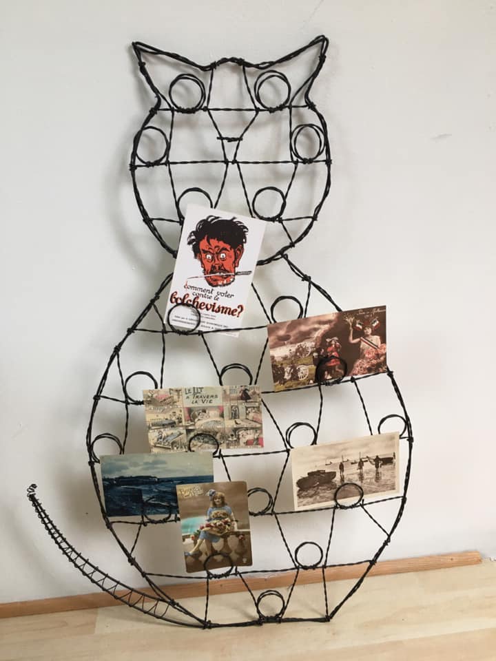 Photo holder or wire card holder "Cat"