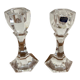Pair of crystal candle holders