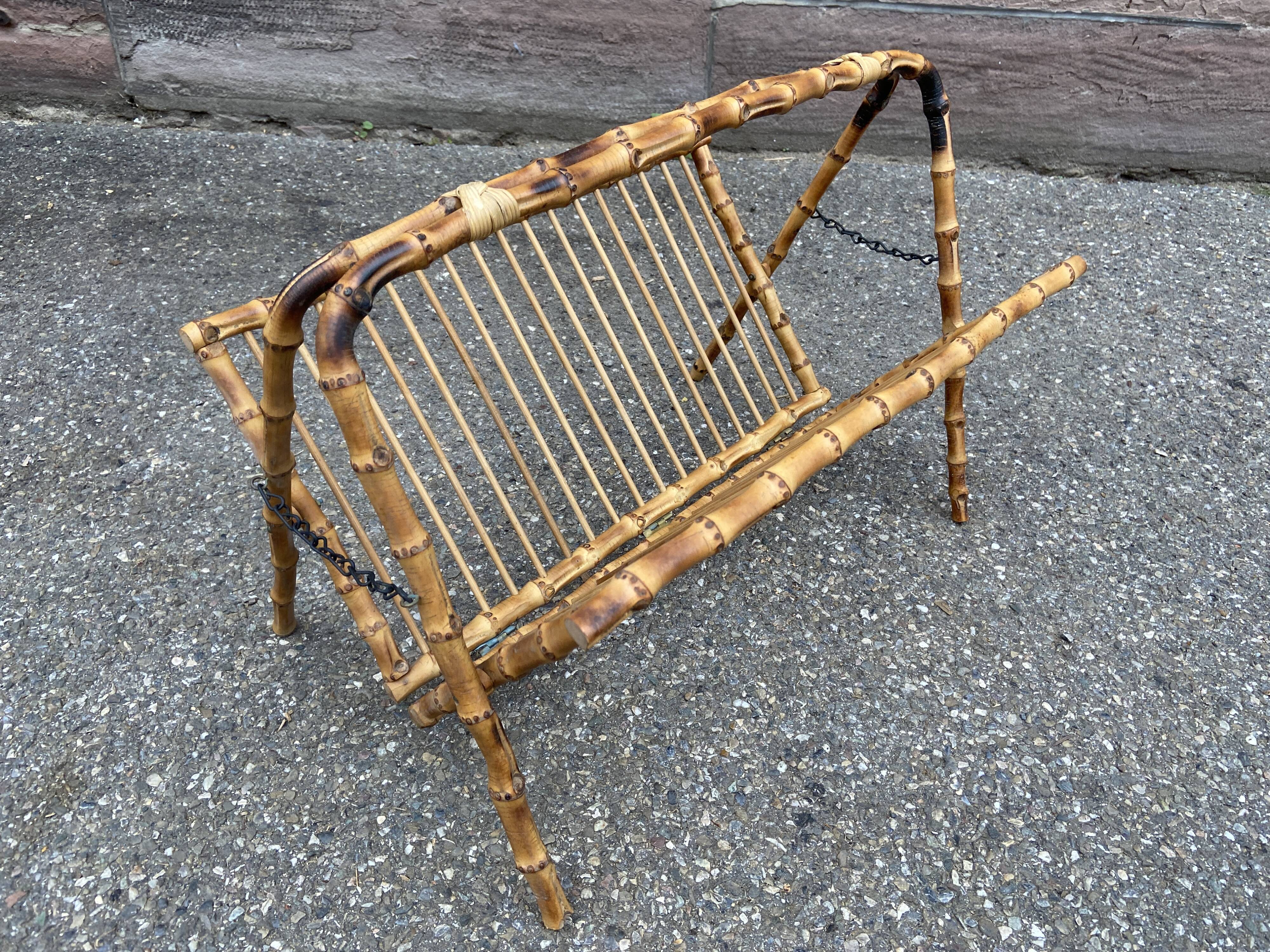 Vintage bamboo magazine door 1940