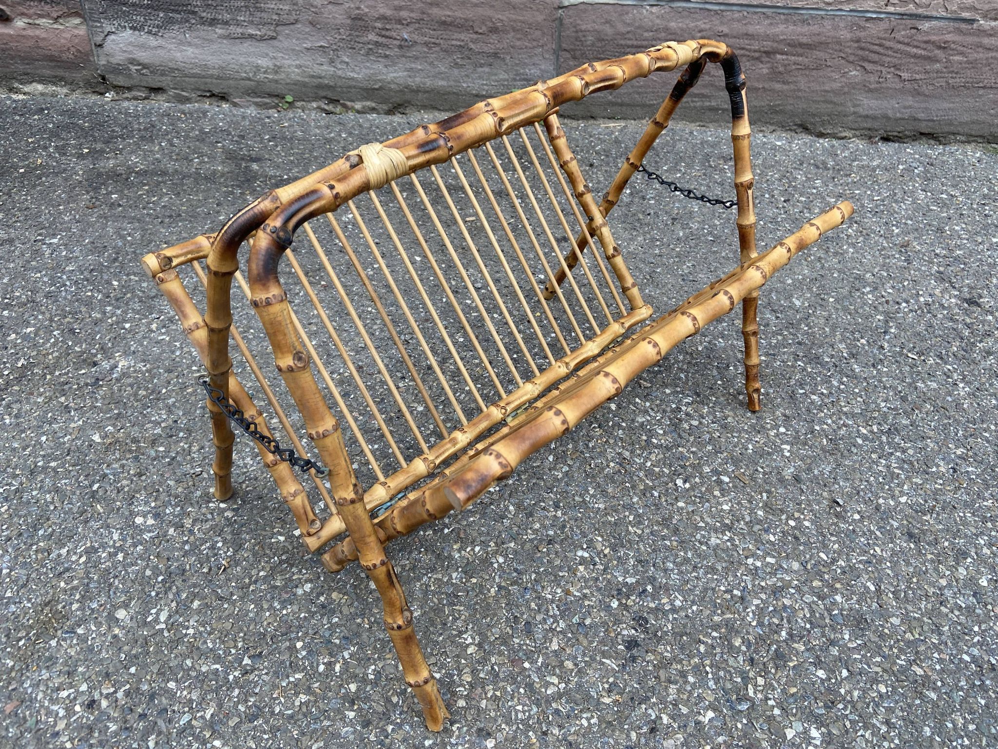 Porte revues bambou vintage 1940