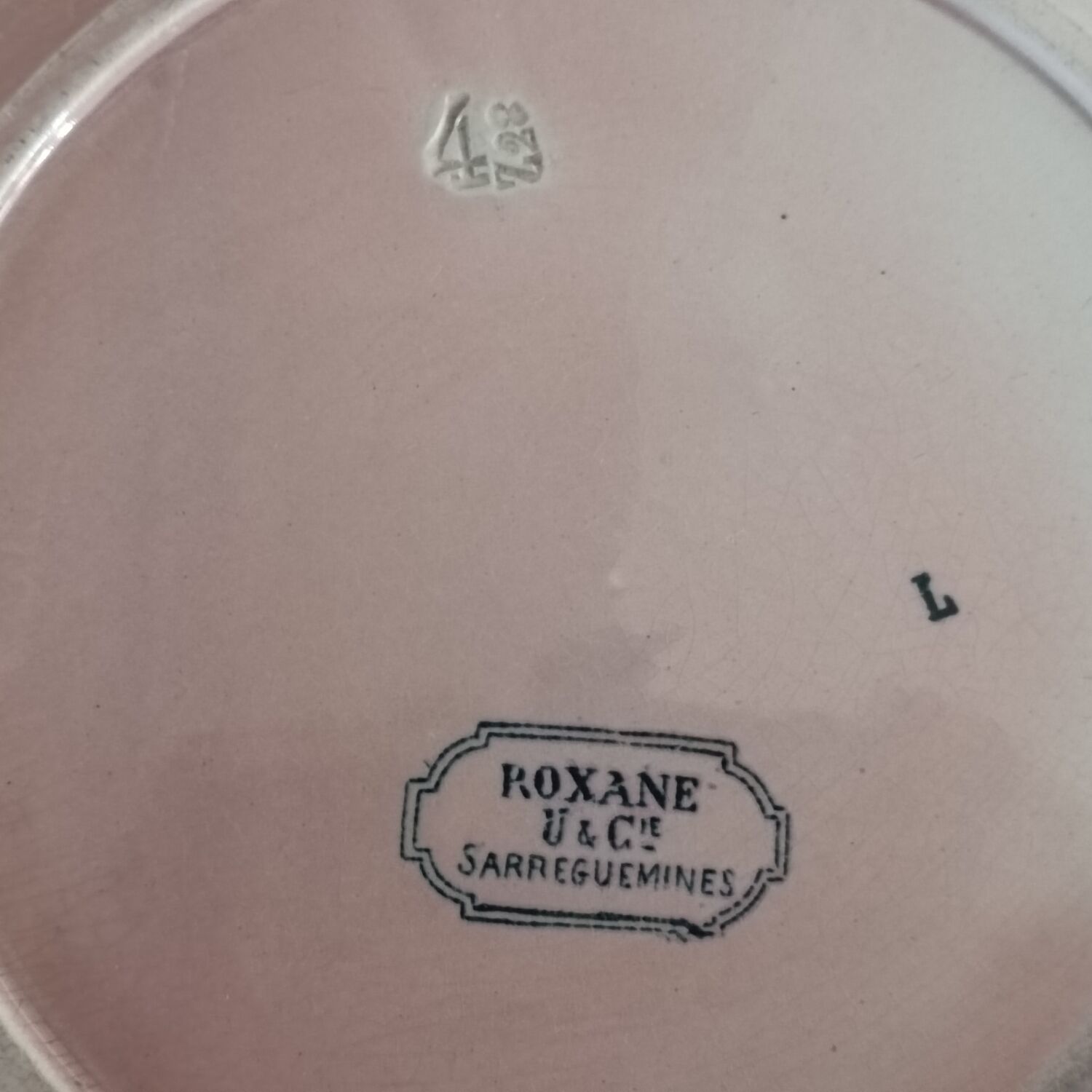 2 plates iron earth Sarreguemines