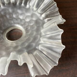 Transparent molded glass suspension in flower shape