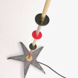 Orange Glass, Brass, Copper and Metal Floor Lamp by Carmelo La Gaipa, 2019