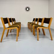 Set of 8 Thygesen and Sorensen / Magnus Olesen designer chairs from the 70s