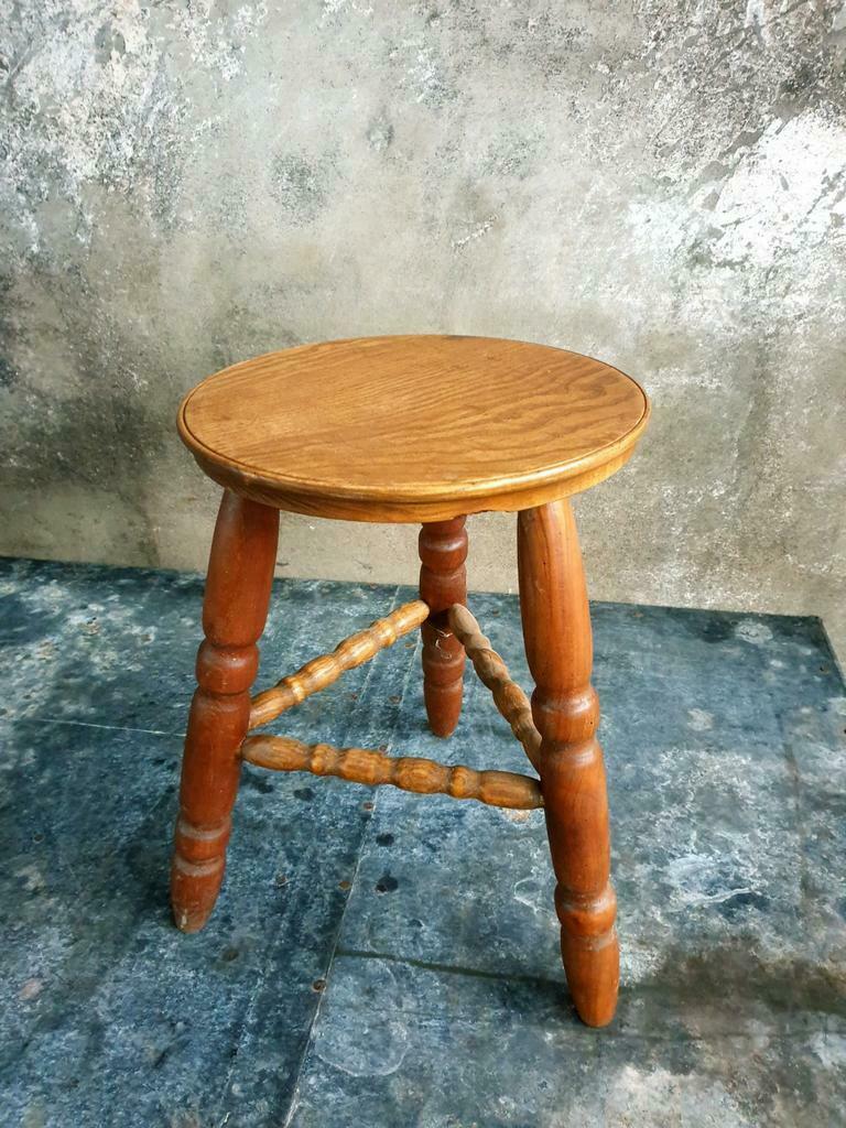 Old oak stool
