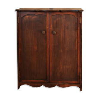 Small wardrobe made of doll wood or children's bedside