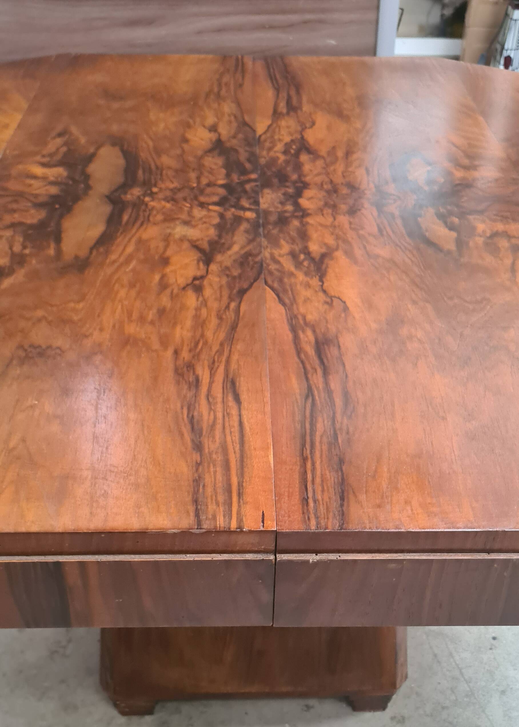 art deco table original veneer h70x126x110 possibility of putting a ra