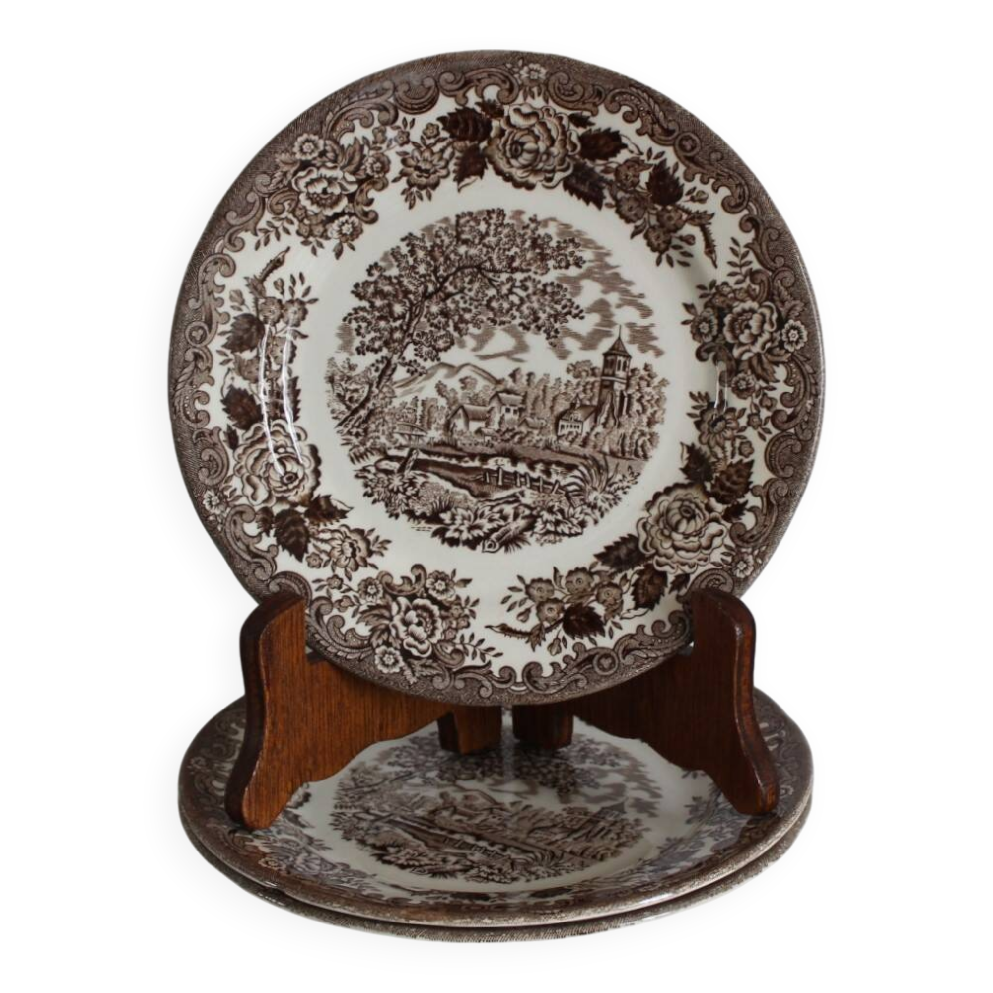 English Style Dessert Plates, Lunéville