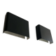 Pair of vintage Doria Leuchten wall lights, matte black, Germany 1970s