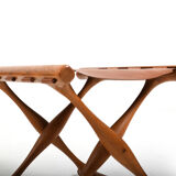 Poul Hundevad Oak Guldhøj Folding Stool Model PH-41 1960s
