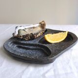 Assiette à huîtres en grès bah oui small