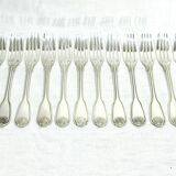 Christofle – 12-piece solid silver fish cutlery set, Vendôme model