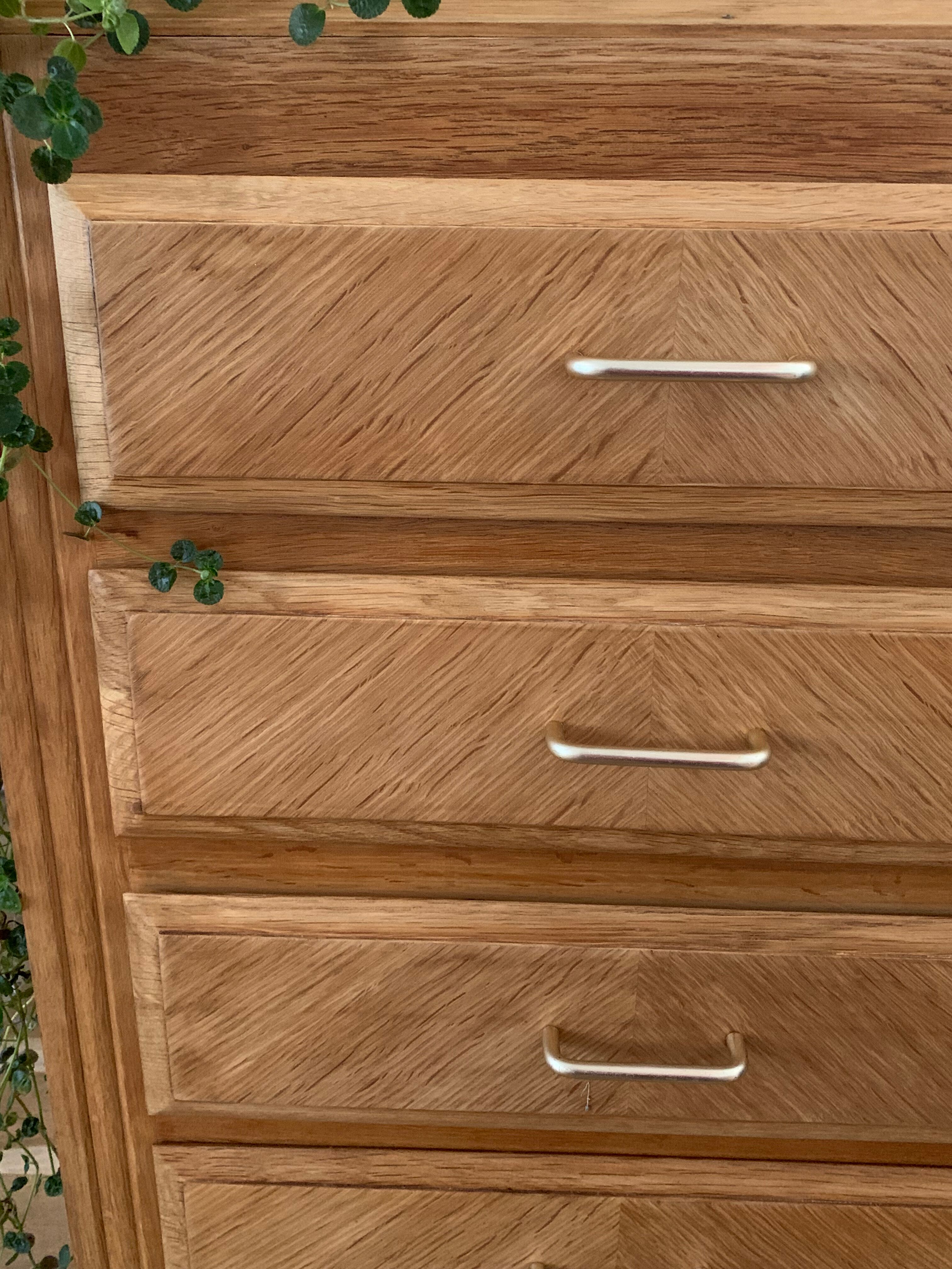 Vintage oak chiffonier