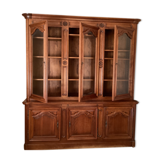 Cherry bookcase stamped Louis Tricoire