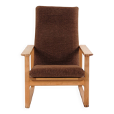 The Sled Chair - Model BM2254 - Oak - Brown cushions - Børge Mogensen - Fredericia Chair Factory