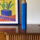 Pierre Sala, postmodern blue Pencil table lamp, Ed. Vilac France 1980s