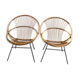 Pair of rattan chairs