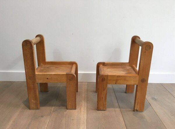 Paire de chaises d'enfants
