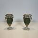 Pair of Empire Style Porcelain Vases, Decorated with Swans and Bundles