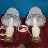 2 vintage bedside lamps