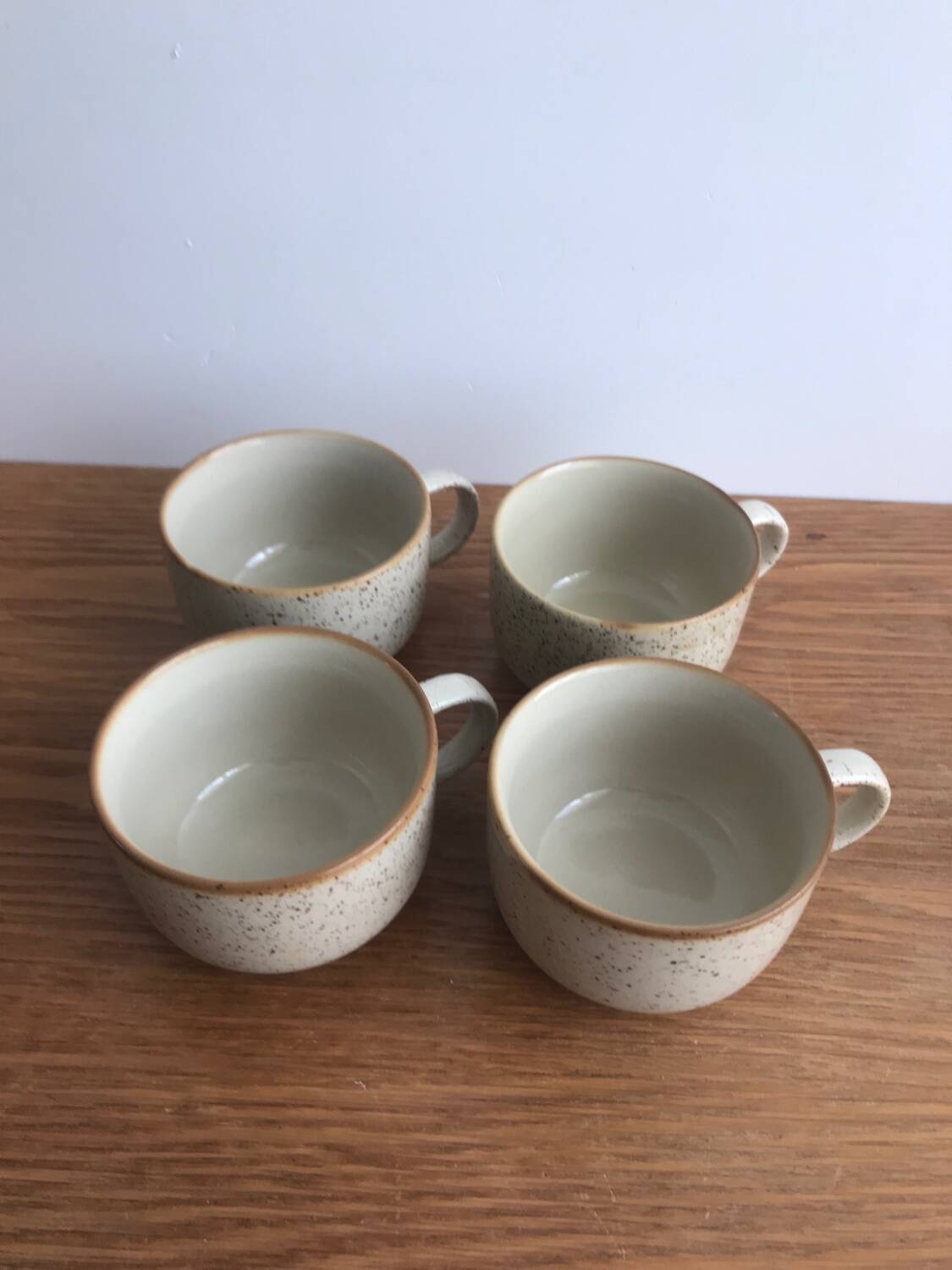 Set of 4 vintage stoneware mugs