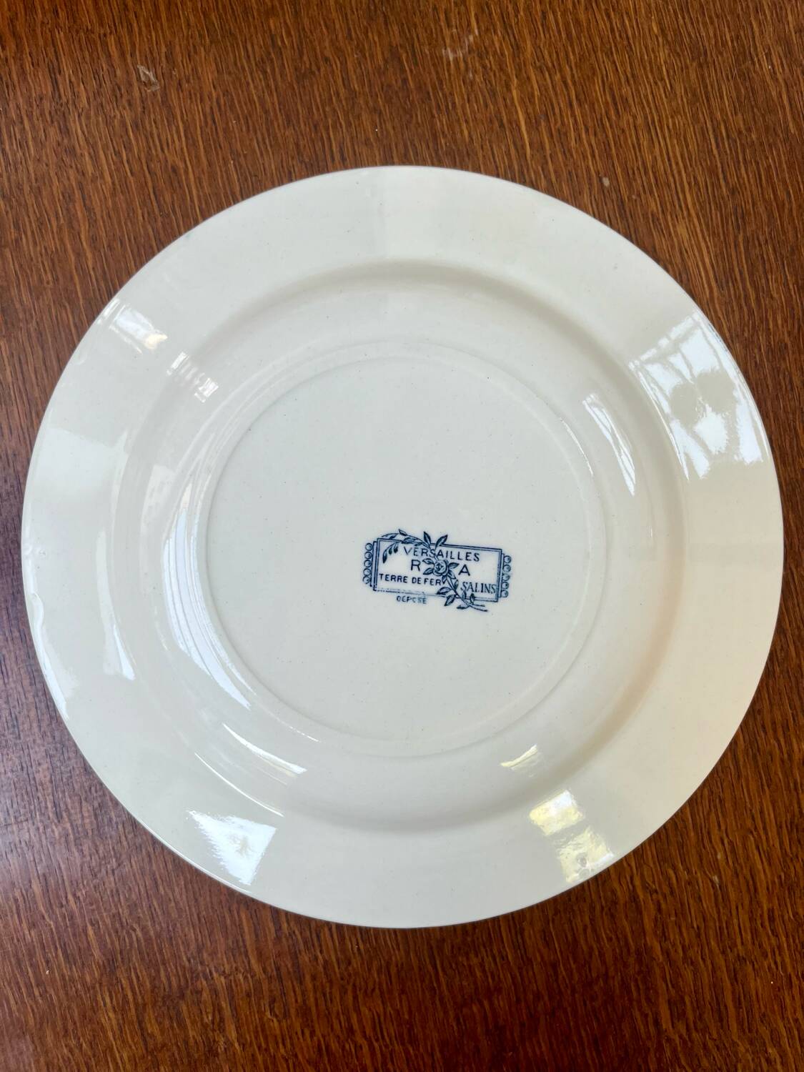 6 ironstone plates Salins Versailles model