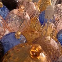 “Ballotton” multicolor Murano glass spheres chandelier