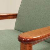 Pair de fauteuil le vert menthe l'année 1970