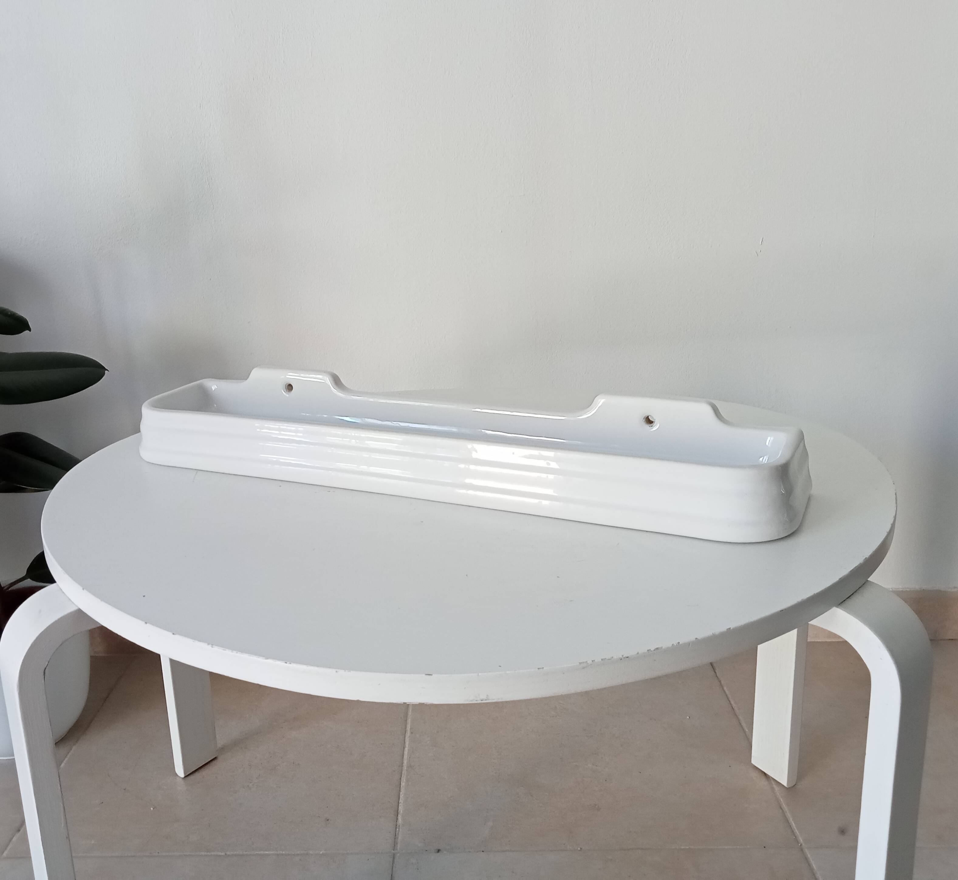 50s Art Deco Bathroom Wall Shelf