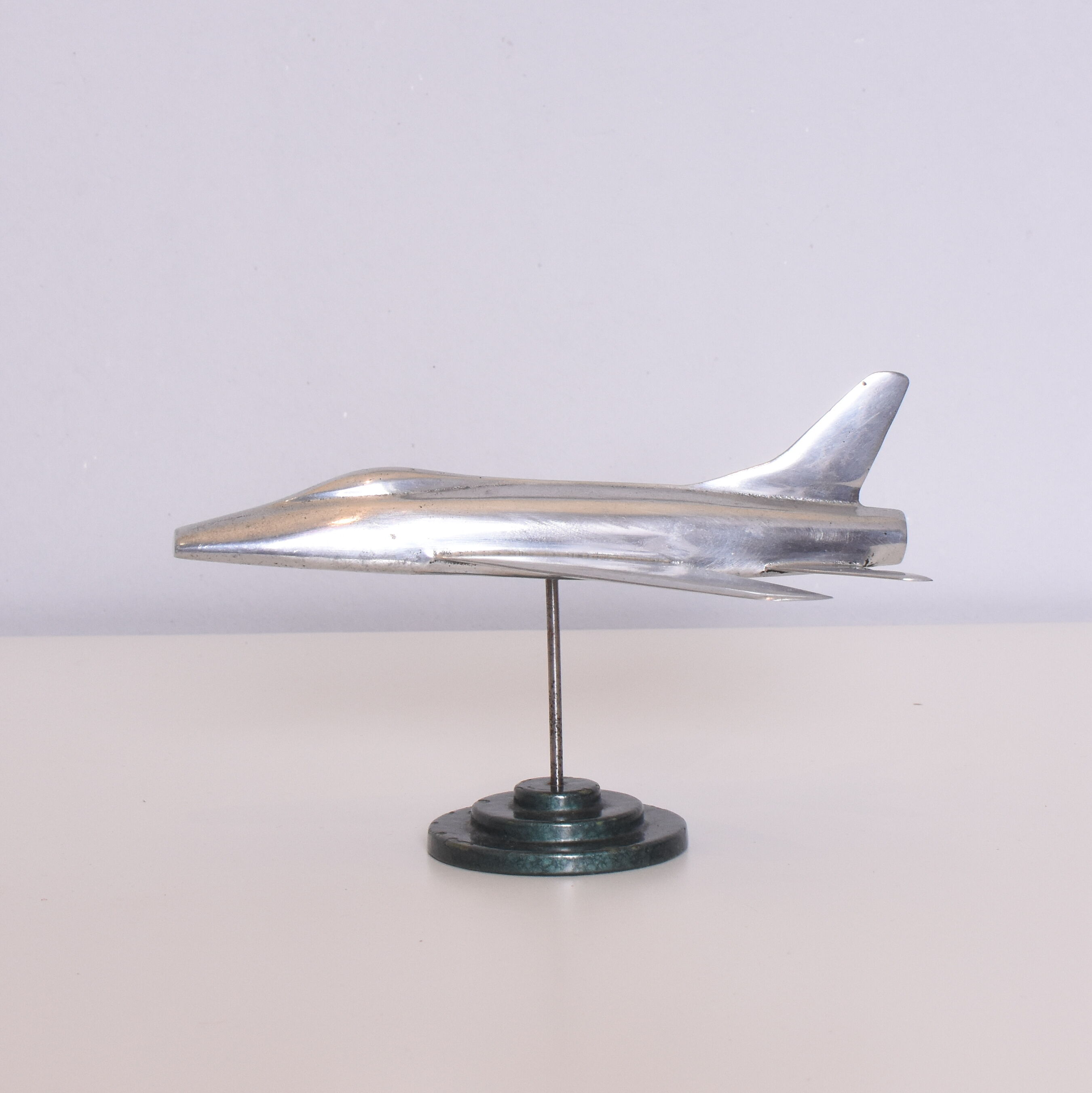 Maquette avion en aluminium, années 1950