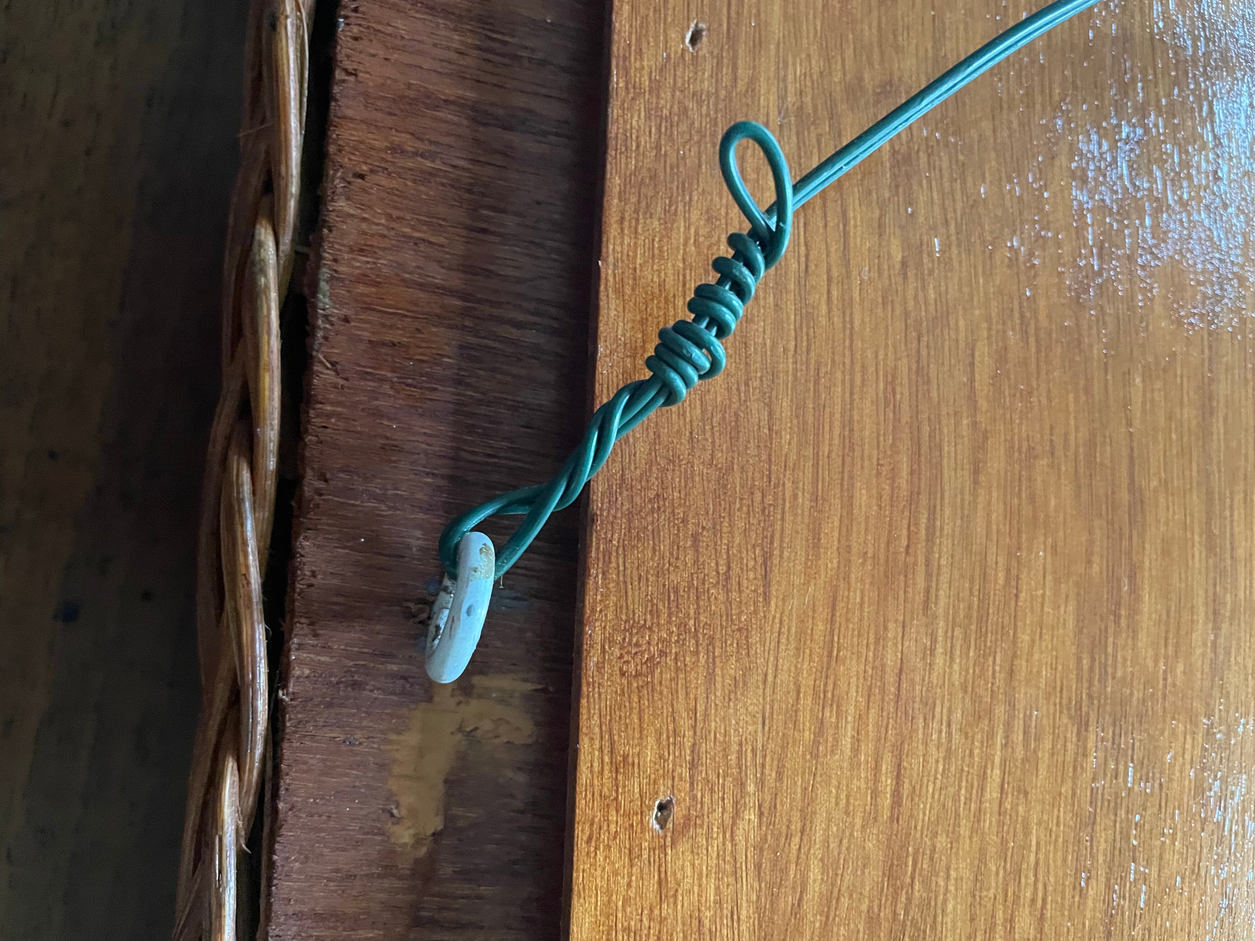 Curved rattan mirror 70s