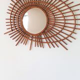 Mirror in rattan galaxy or ortf 80x61cm
