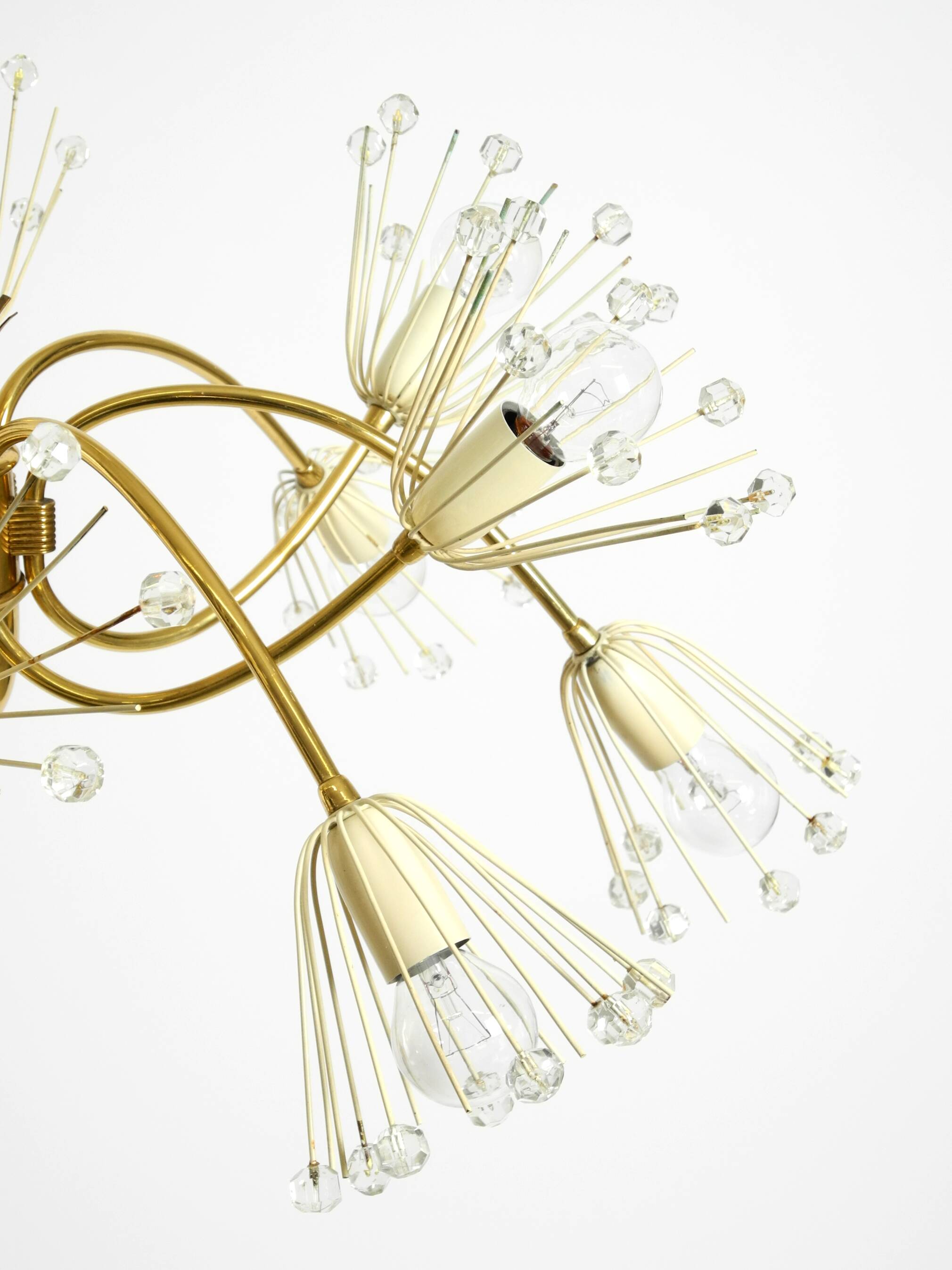 Beautiful brass chandelier by Emil Stejnar for Rupert Nikoll