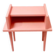 Antique bedside table with compass feet